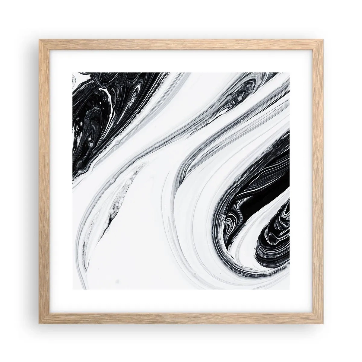 Poszter világos tölgy keretben - Az ellentétek ötvözése - 40x40 cm