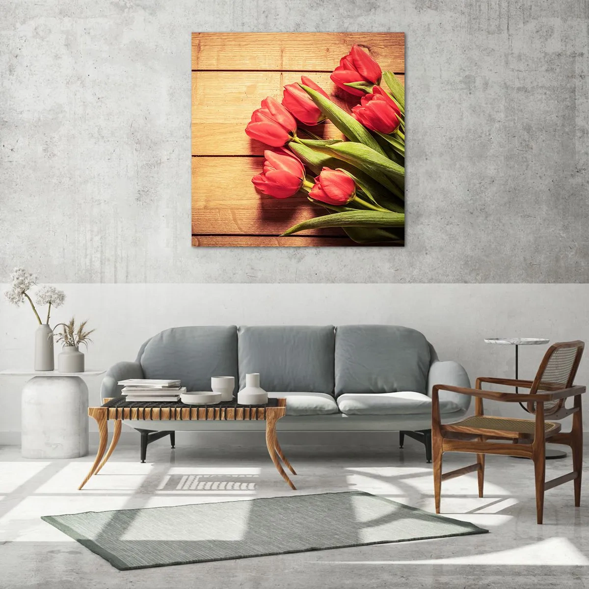 Üveg kép - Tavaszi vallomás - 30x30 cm