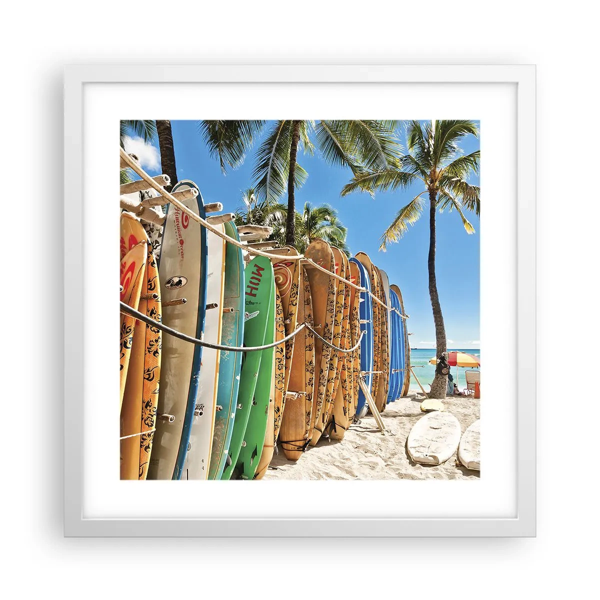 Poszter fekete keretben - Napos mulatság - 40x40 cm