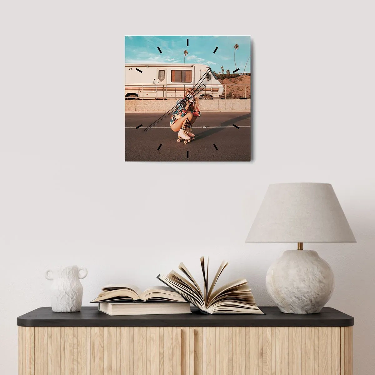 Falióra, Óra - Mosolyt kérek! - 40x40 cm