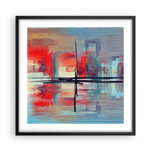 Poszter fehér keretben - Tájkép egy ismeretlen dimenzióban - 50x50 cm