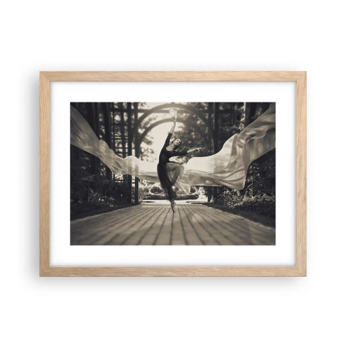 Poszter világos tölgy keretben - A kerti szellem tánca - 40x30 cm