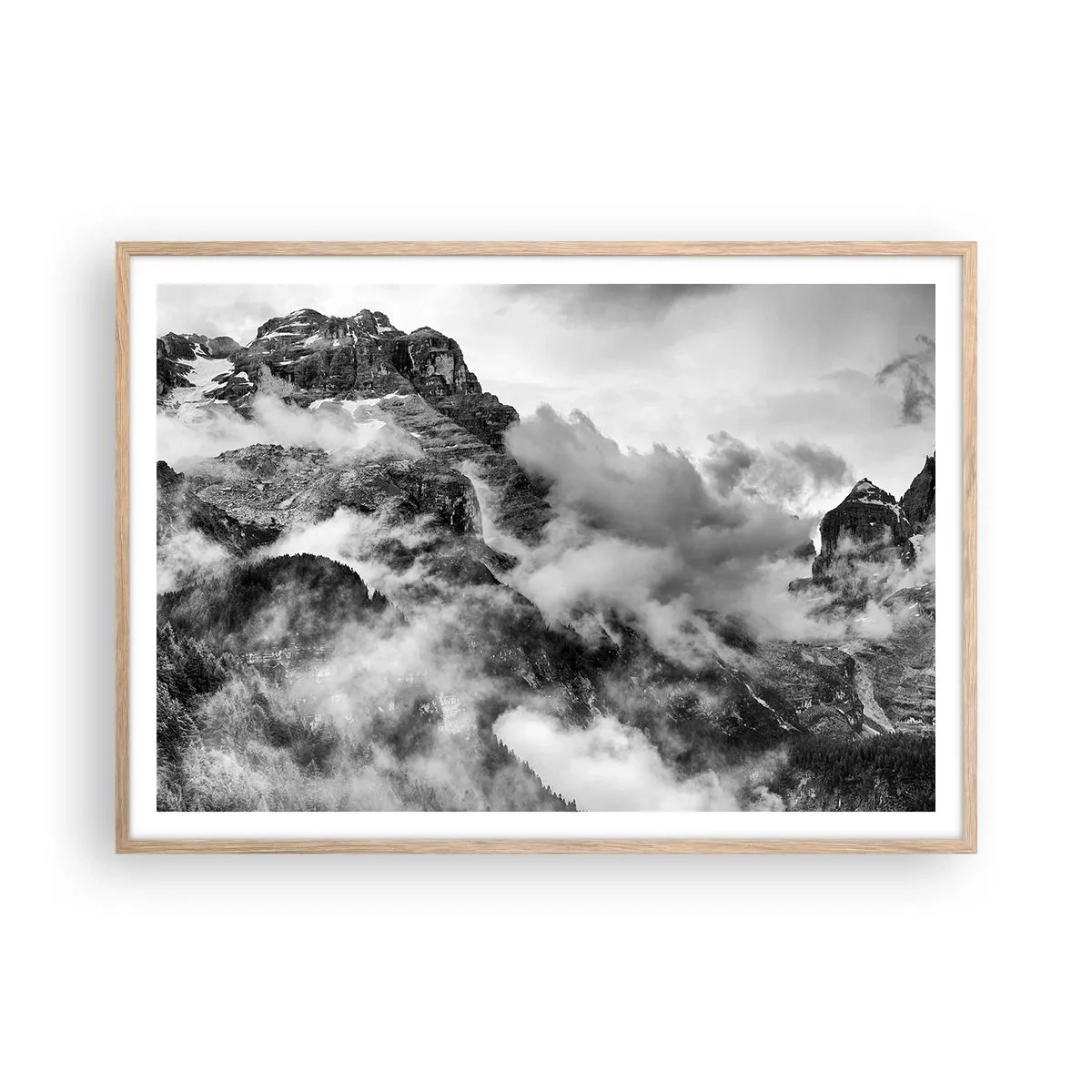 Poszter világos tölgy keretben - Gyönyörű és kegyetlen - 100x70 cm