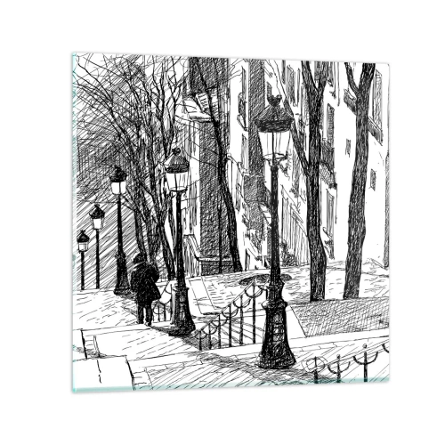 Üveg kép - Szerelmi történet, vagy horrorregény? - 70x70 cm