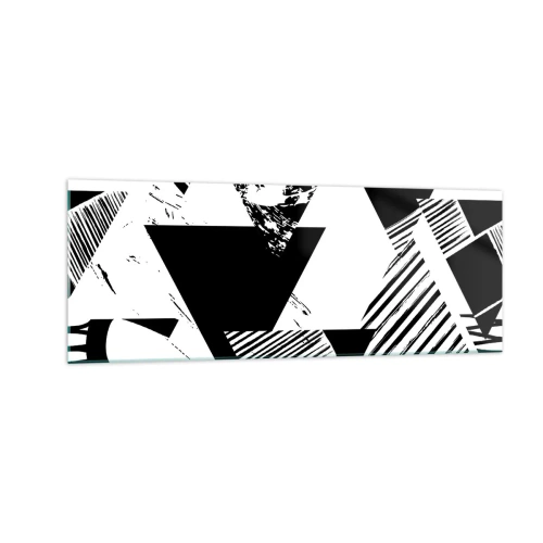 Üveg kép - Háromszögek esője - 140x50 cm