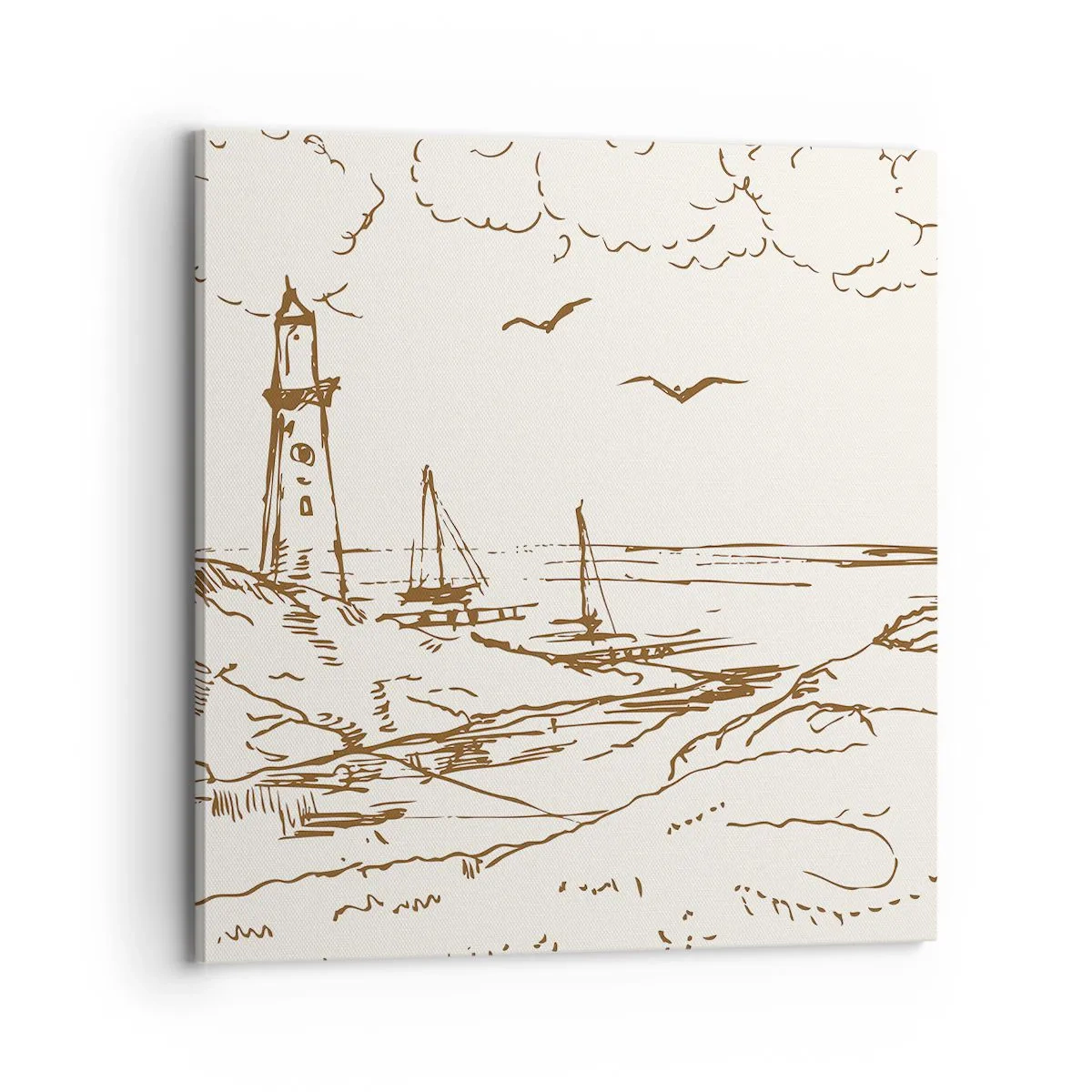 Vászonkép - A nyár emlékeinek vázlata - 70x70 cm