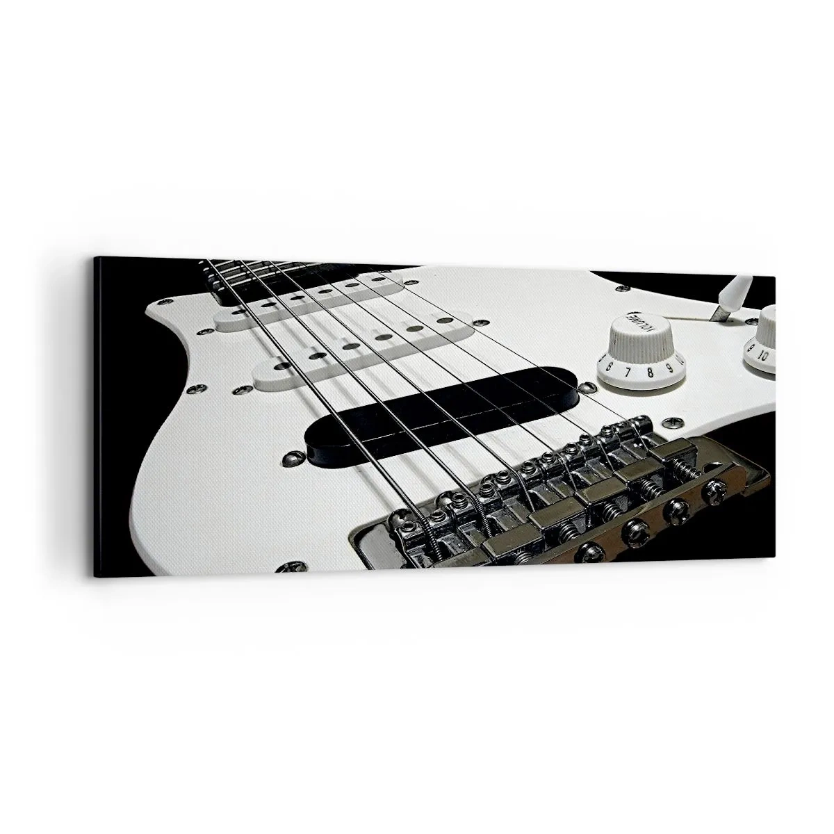 Vászonkép - Fehérbe rejtett hang - 100x40 cm