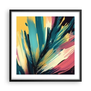 Poszter fehér keretben - Kompozíció - az öröm robbanása - 50x50 cm