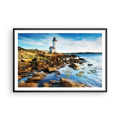 Poszter fehér keretben - Gyertek vissza boldogan, várlak - 91x61 cm