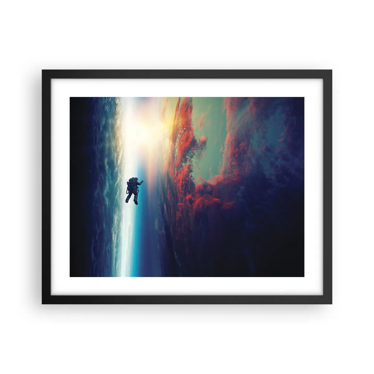 Poszter fehér keretben - Szembenézés az univerzummal - 50x40 cm