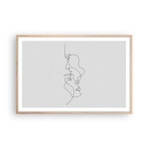 Poszter világos tölgy keretben - Gyászos sóvárgás - 91x61 cm