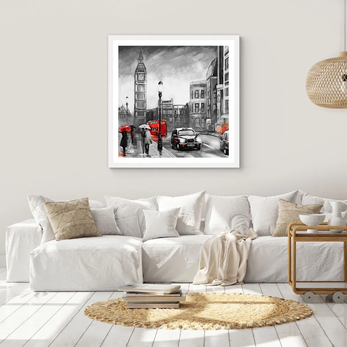 Poszter fekete keretben - Egyáltalán nem szürke város - 40x40 cm