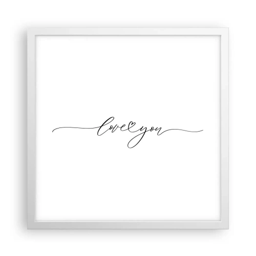 Poszter fekete keretben - Fekete fehéren - 40x40 cm