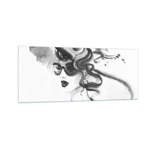 Üveg kép - Karakteres hölgy - 100x40 cm
