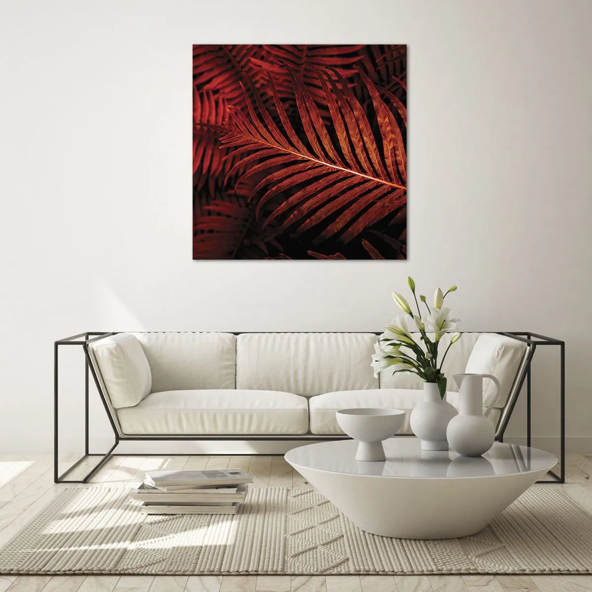 Üveg kép - Az élet vörös színe - 30x30 cm