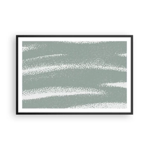 Poszter fehér keretben - Absztrakció téli hangulatban - 91x61 cm