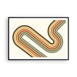 Poszter fehér keretben - Cikkcakkban a célba - 100x70 cm