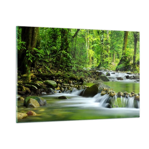 Üveg kép - Úszni a zöld tengerében - 120x80 cm