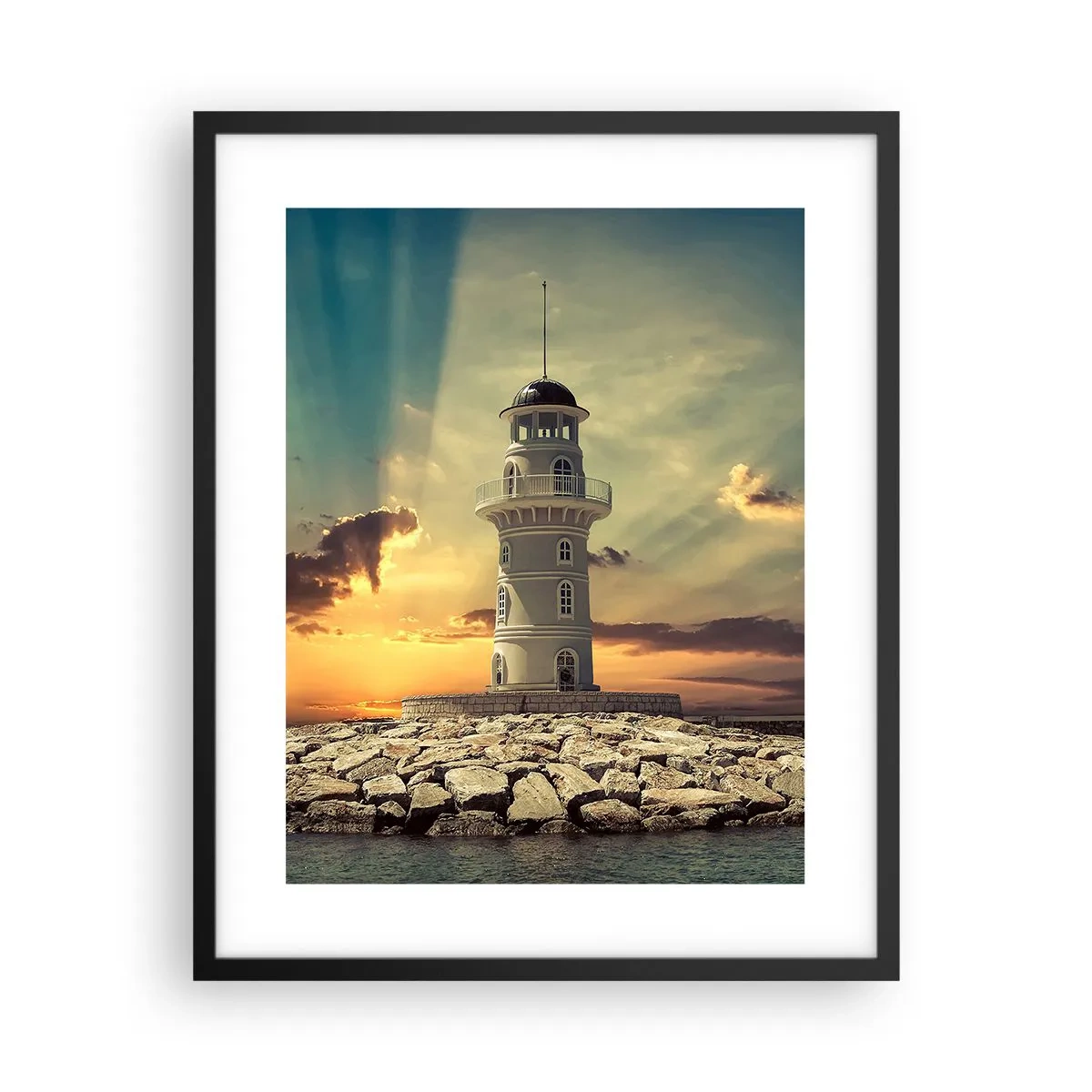 Poszter fehér keretben - Fény - Jóság - Szépség - 40x50 cm