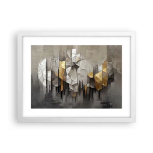 Poszter fekete keretben - Kompozíció jégből és fényből - 40x30 cm