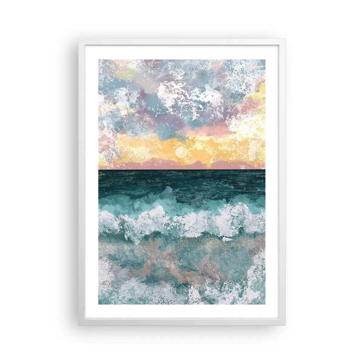 Poszter fekete keretben - Víz, fény, levegő - 50x70 cm