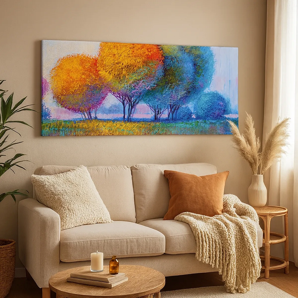 Vászonkép - Ragyogó színek csomója - 30x30 cm