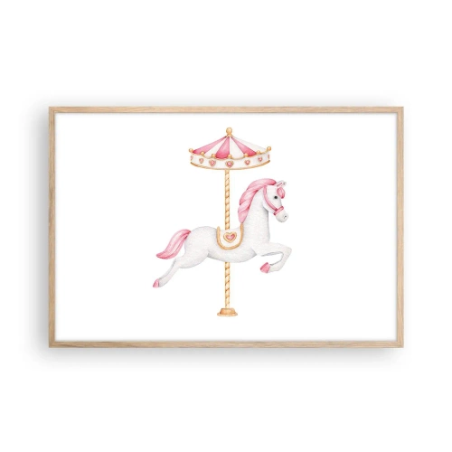 Poszter világos tölgy keretben - Elindult egy patával - 91x61 cm