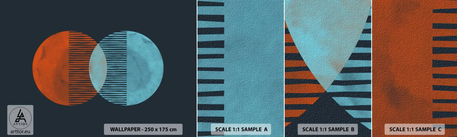 Fotótapéta Minta Öntapadós Deluxe Sticker - Csillagászati fantázia - Absztrakció, Darab, Modern minta - 100x30 cm