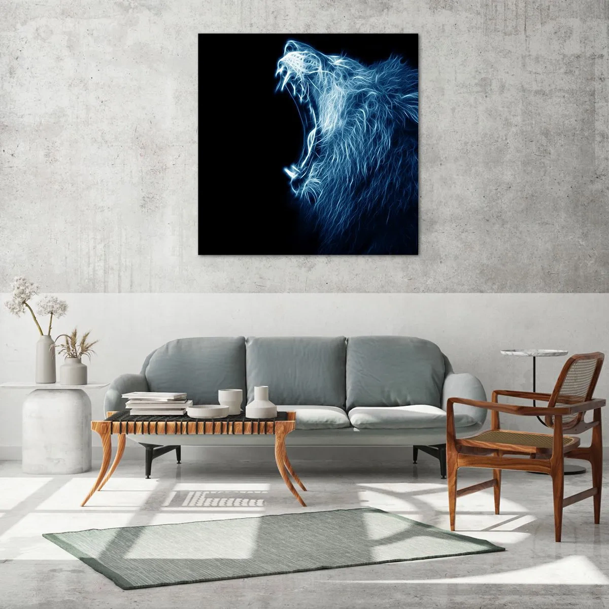 Üveg kép - A király tüzes haragja - 30x30 cm