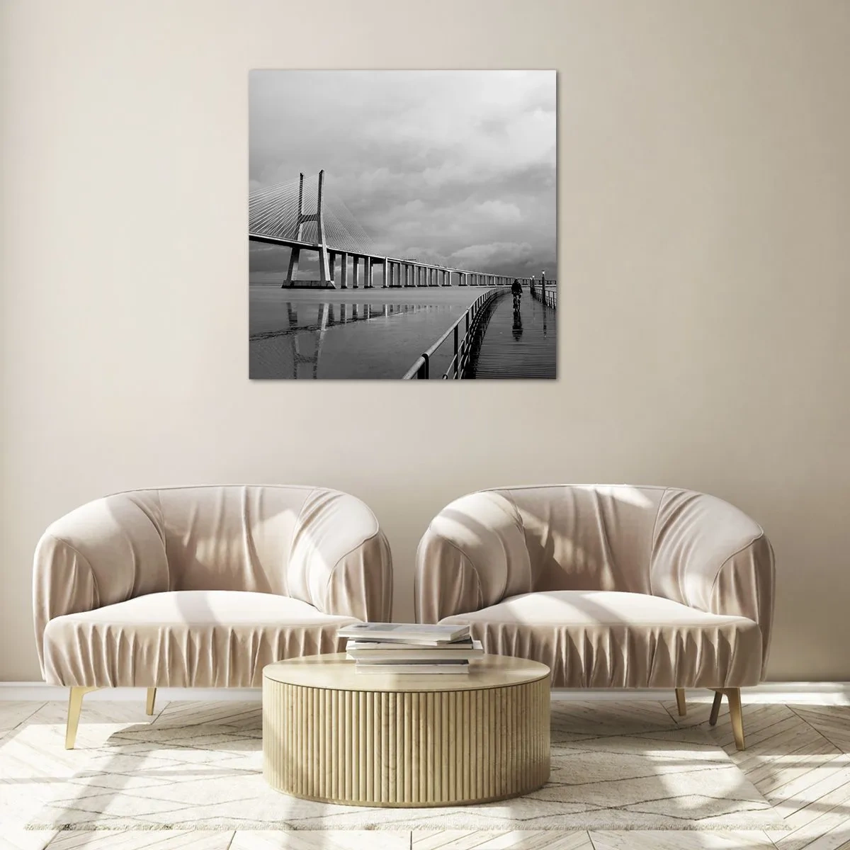 Üveg kép - Mindenkinek, ami neki jár - 40x40 cm