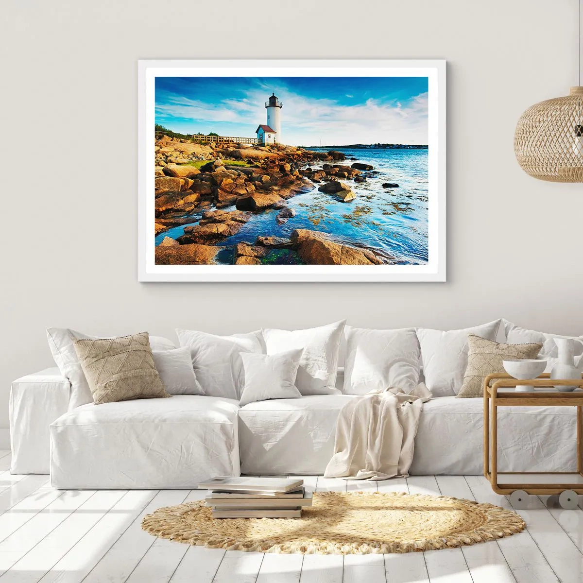 Poszter fekete keretben - Gyertek vissza boldogan, várlak - 50x40 cm