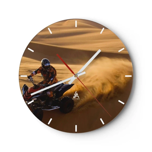 Falióra, Óra - Quad a sivatagban akcióban - 30x30cm - A homok hullámain - Modern fali dekoráció nappalihoz, konyhához és hálószobához ARTTOR