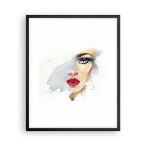 Poszter fehér keretben - Egy vízcsepp tükörkép  - 40x50 cm