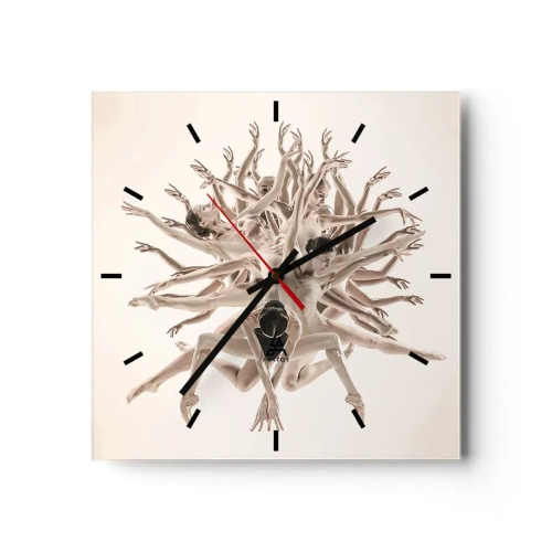 Falióra, Óra - Virágzás a táncban - 30x30 cm