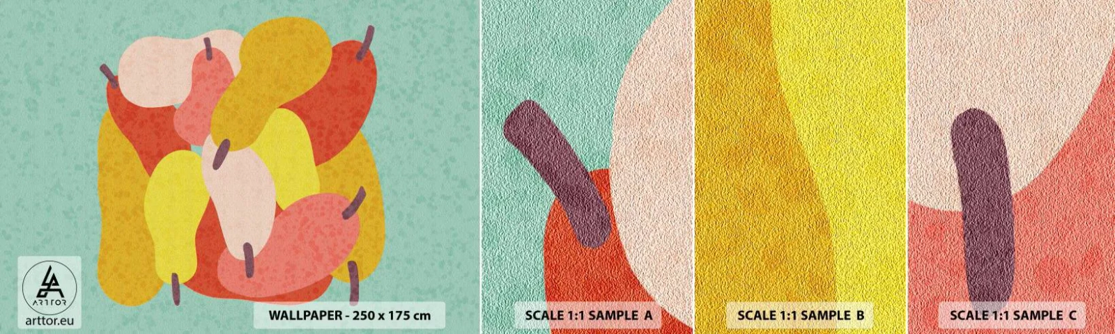 Fotótapéta Minta Standard Eco - Ízlelgetni a nyári napot - Gyümölcs, Körte, Egészség - 100x30 cm