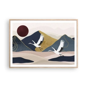 Poszter világos tölgy keretben - És ismét ELREPÜLT a nap - 100x70 cm