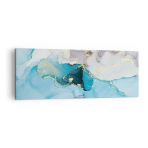 Vászonkép - Tanulmány a szürke és a türkiz találkozásáról - 140x50 cm