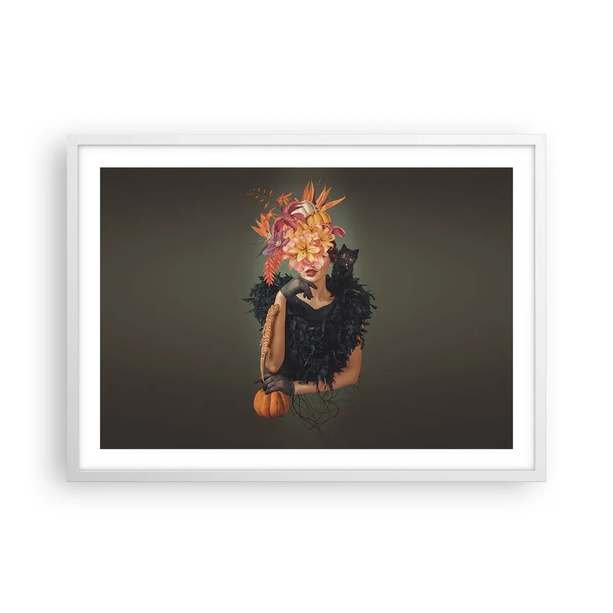 Poszter fekete keretben - Egy boszorkány mágiája - 70x50 cm