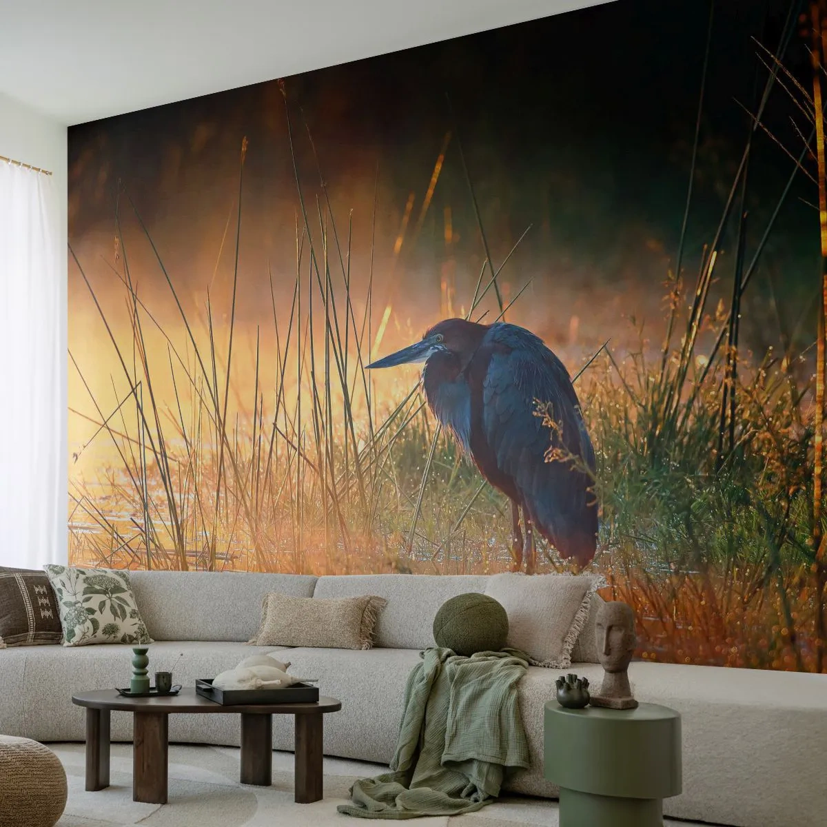 Fotótapéta Premium Sand - Hagyjatok békén ezekkel a fotókkal - Gém, Madár, Természet - 500x350 cm