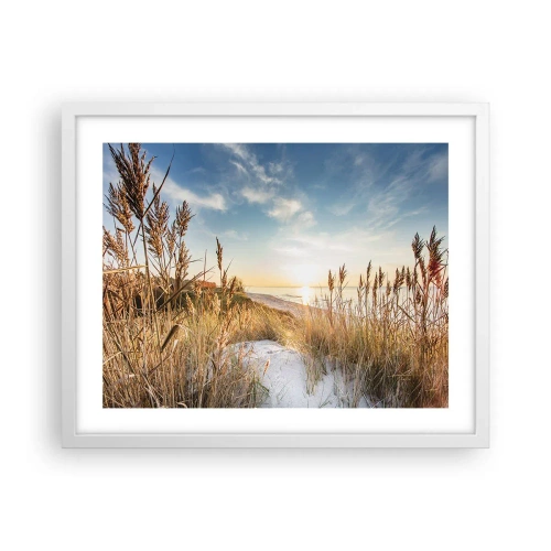 Poszter fekete keretben - Északi strand - 50x40 cm