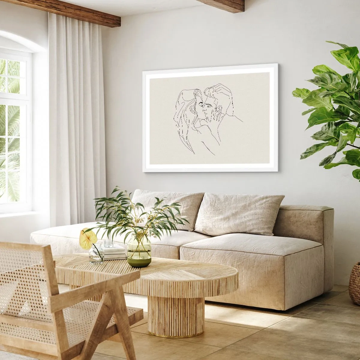 Poszter fekete keretben - Összegabalyodva az érzésben - 100x70 cm