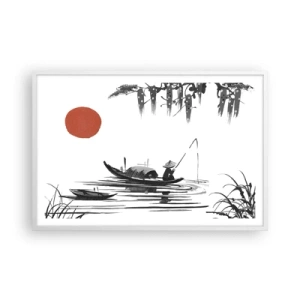 Poszter fekete keretben - Ázsiai délután - 91x61 cm