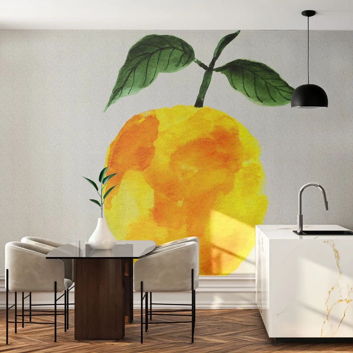 Fotótapéta Premium Sand - Hogyan ismerjük meg a nap ízét - Citrom, Konyha, Gyümölcs - 100x70 cm