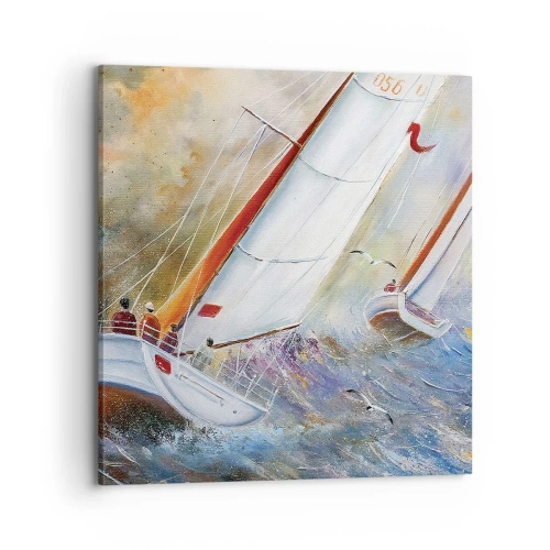 Vászonkép - A hullámokon futók - 70x70 cm