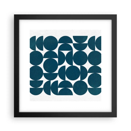 Poszter fehér keretben - Körök és félkörök - 30x30 cm