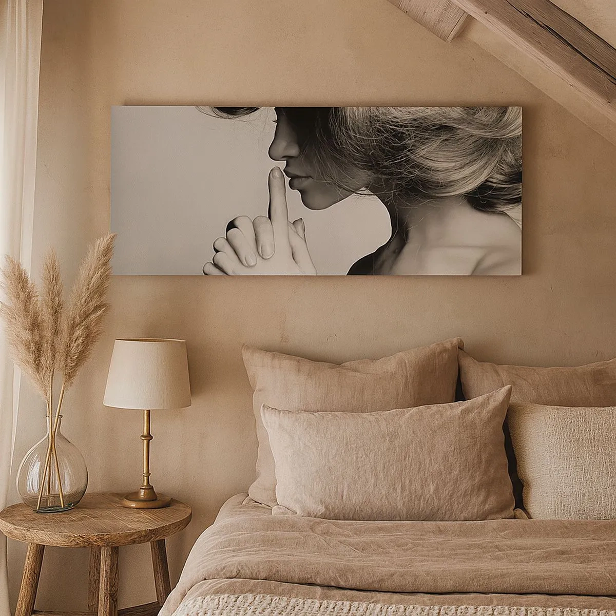 Vászonkép - Magára hallgatva - 100x40 cm