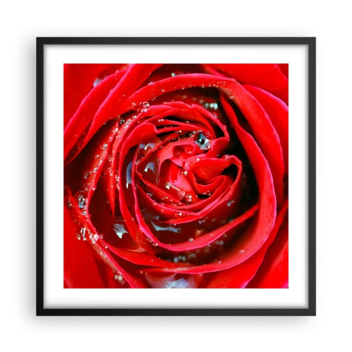 Poszter fehér keretben - A harmatcseppekben - 50x50 cm