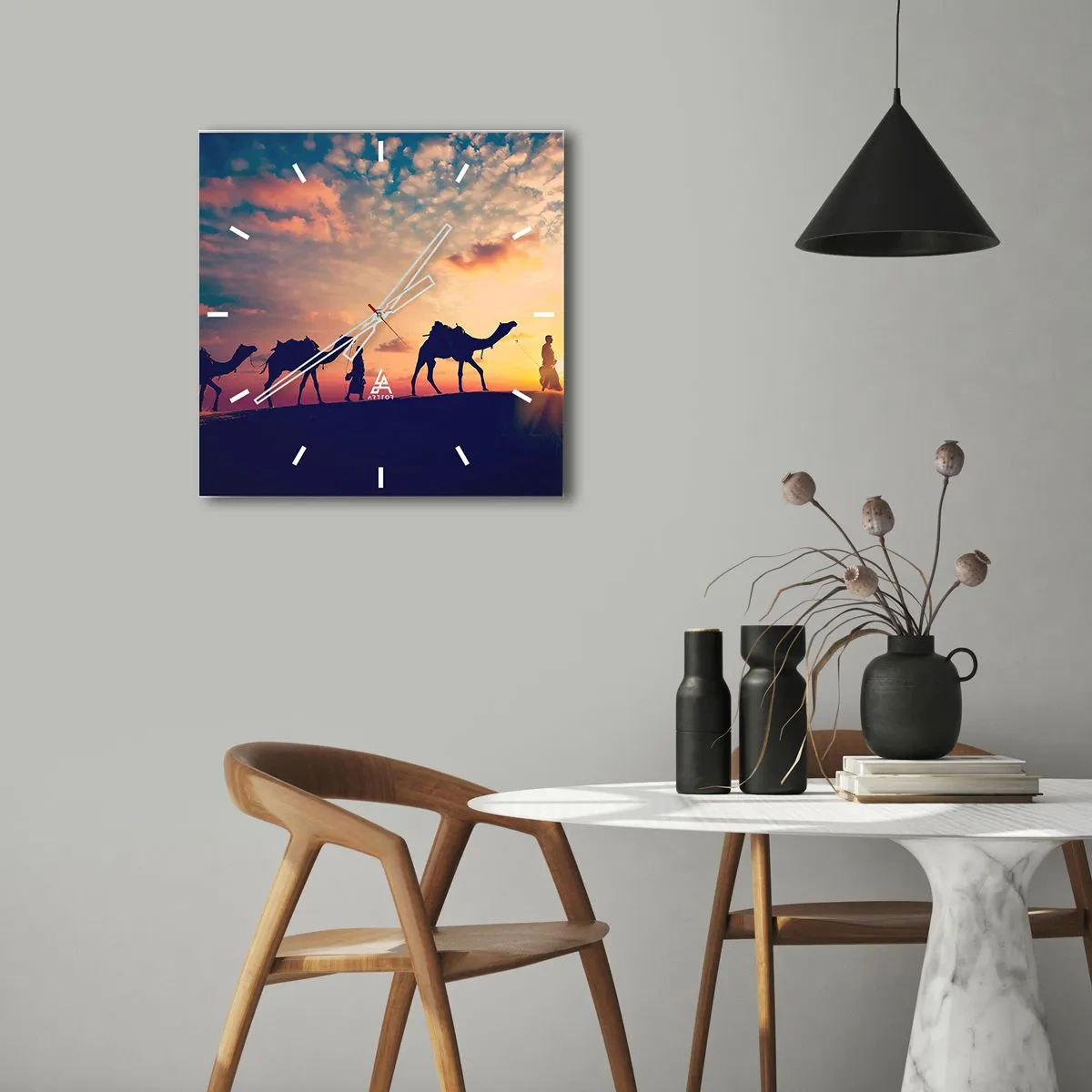 Falióra, Óra - A kelet titokzatos szelleme - 40x40 cm