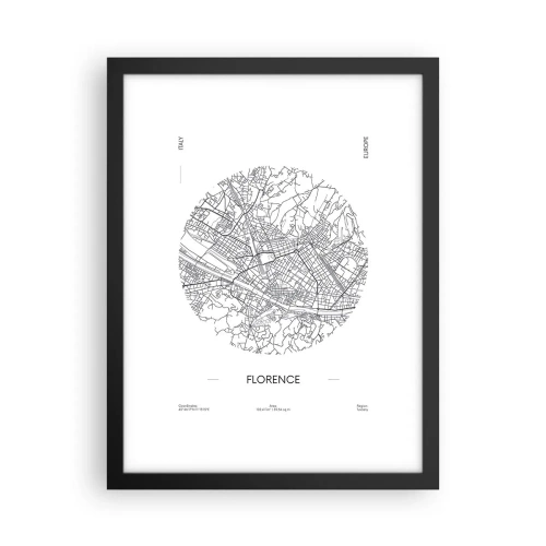 Poszter fehér keretben - Firenze anatómiája - 30x40 cm