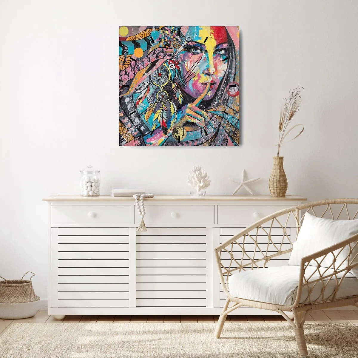 Falióra, Óra - Maradj csendben, amíg meg nem érted - 40x40 cm